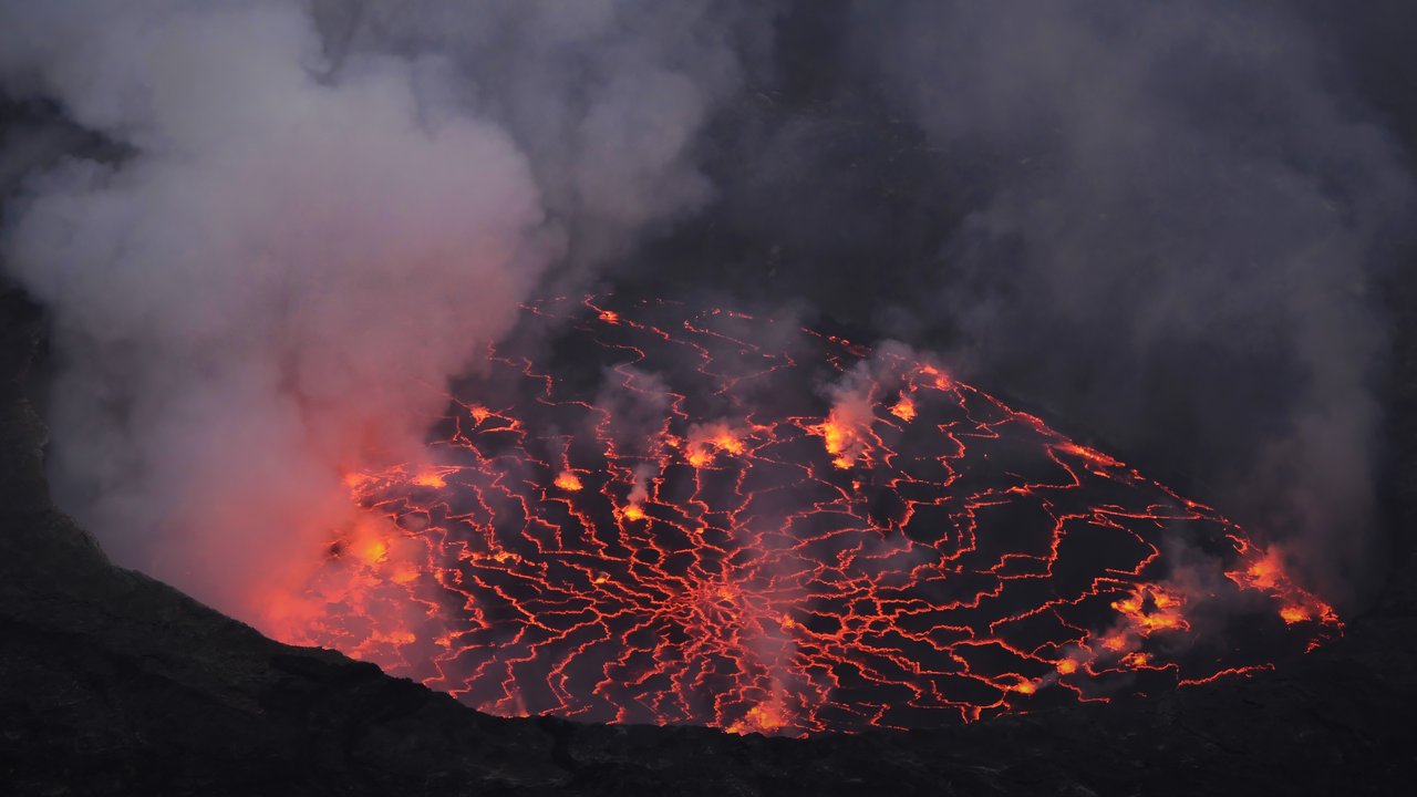 Mount Nyiragongo volcano landscape